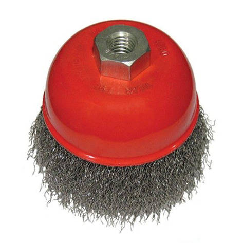 Щітка чашкова 85 мм для КШМ, М14 витий дріт INTERTOOL BT-1085, фото 1