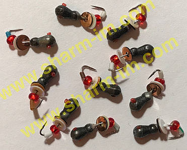 Мормилка вольфрамова Bravo 4925C-BN 2,5 мм 0,24 г. Мураха з бісером