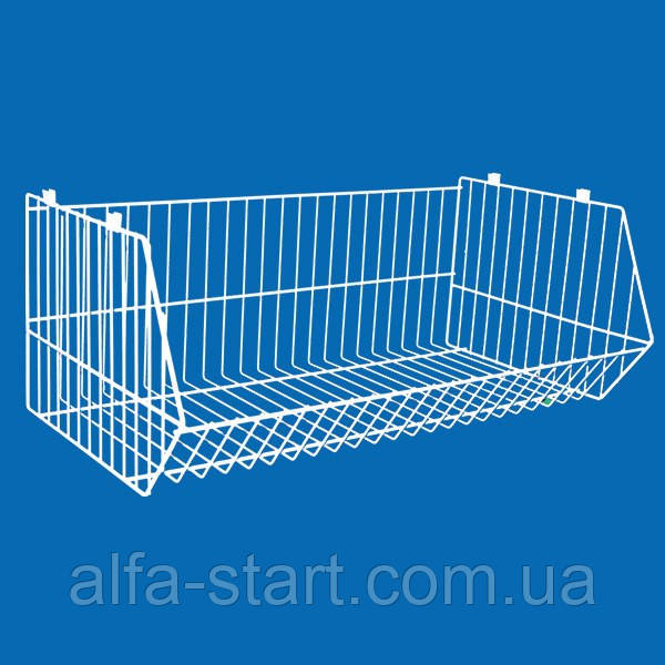 Металевий білий кошик Полка для хліба або іграшок