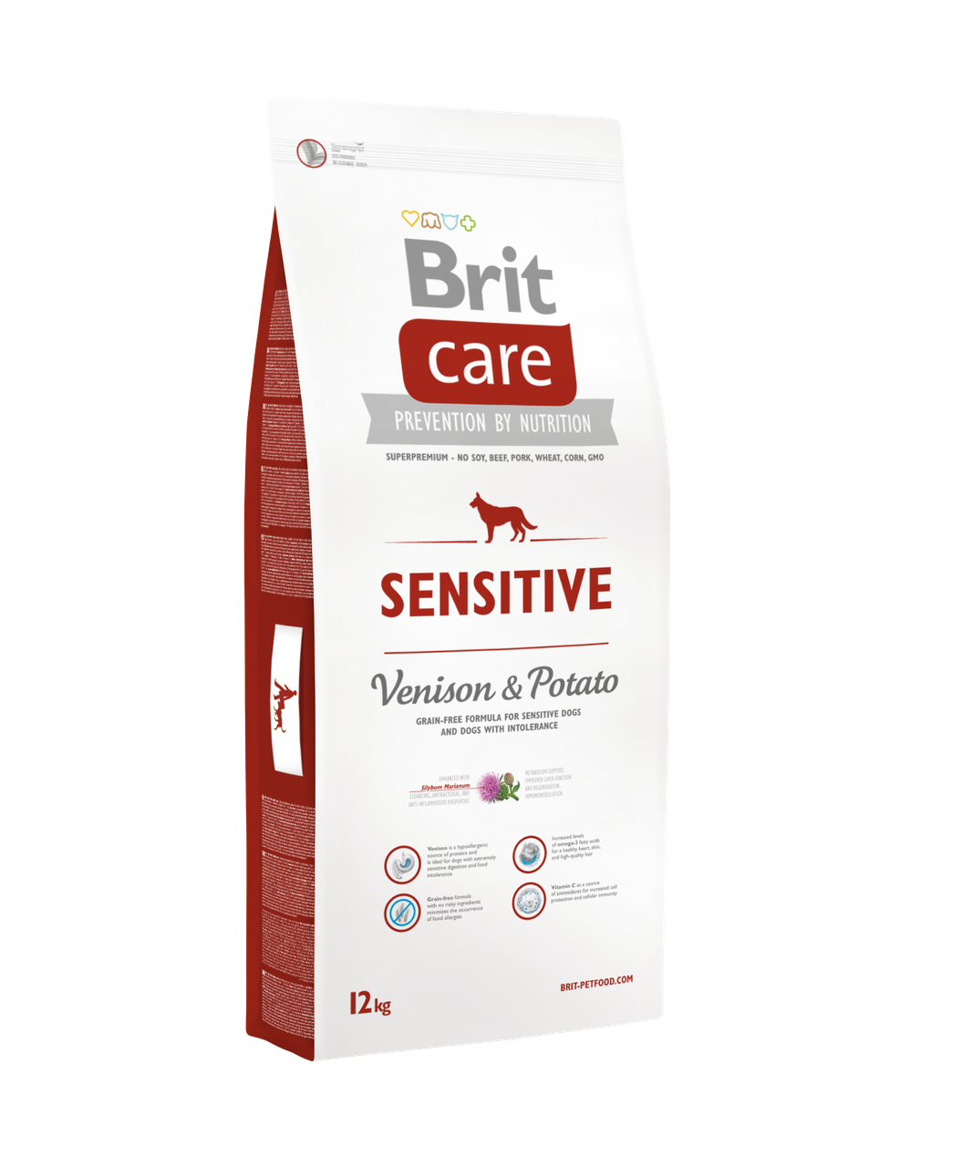 АКЦІЯ! Сухий корм Brit Care Sensitive Adult гіпоалергенний для собак, з оленятою 12КГ + 3КГ корму в подарунок!