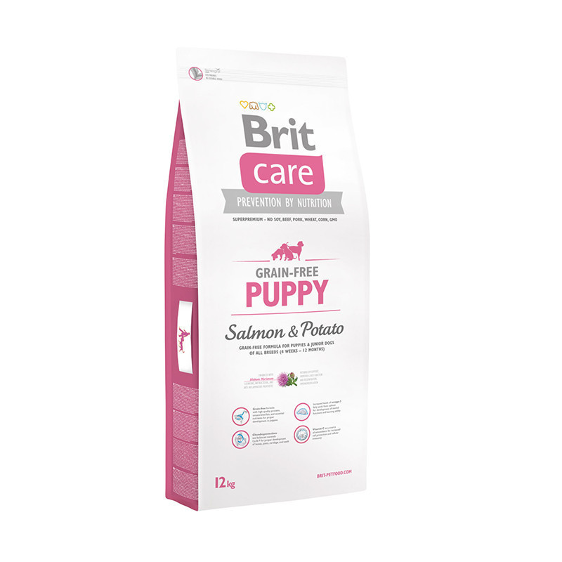 Brit Care Puppy беззерновий корм для цуценят, з лососем і картоплею 12КГ
