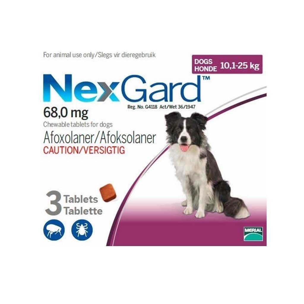 NexGard L жувальна таблетка від кліщів і бліх для собак вагою від 10 до 25 кг