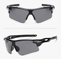 Сонцезахисні спортивні окуляри Robesbon (велоочки) чорні