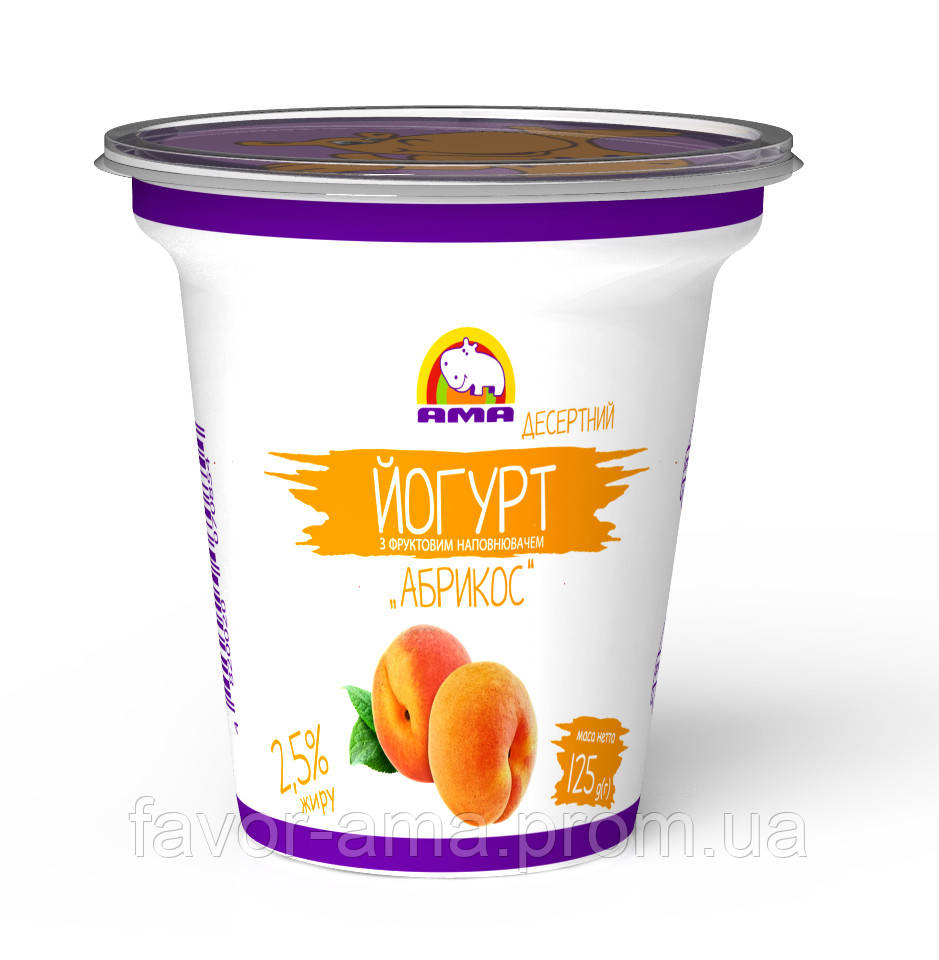 Йогурт десертний АМА абрикос 2,5%