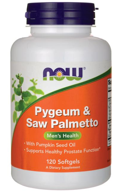 Комплекс для простати Now Foods Pygeum & Saw palmetto softgel 120, фото 1