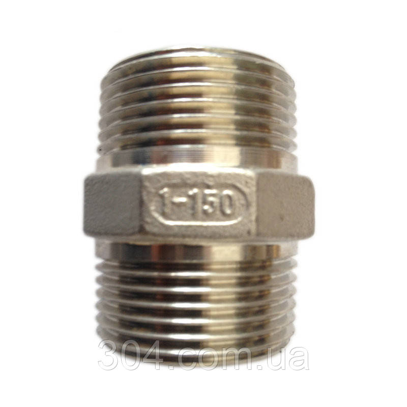 Ніпель нержавіючий Ду 6, AISI 304, фото 1