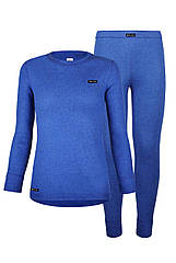 Дитяча термобілизна бавовняна Keep Warm для дівчинки синя