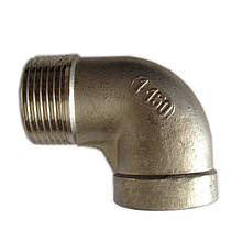 Відвід різьбовий нержавіючий Ду8(1/4 дюйма), 90° AISI 304