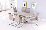 Розсувний стіл Seattle DT-9801 Mokko моко сатин 140/180, фото 7