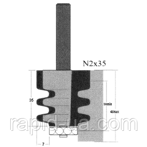 Фреза ГЛОБУС 2601 2*35