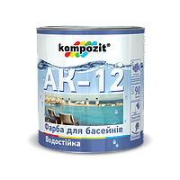 Краска для бассейнов АК-12 Kompozit (голубая) 2,8 л