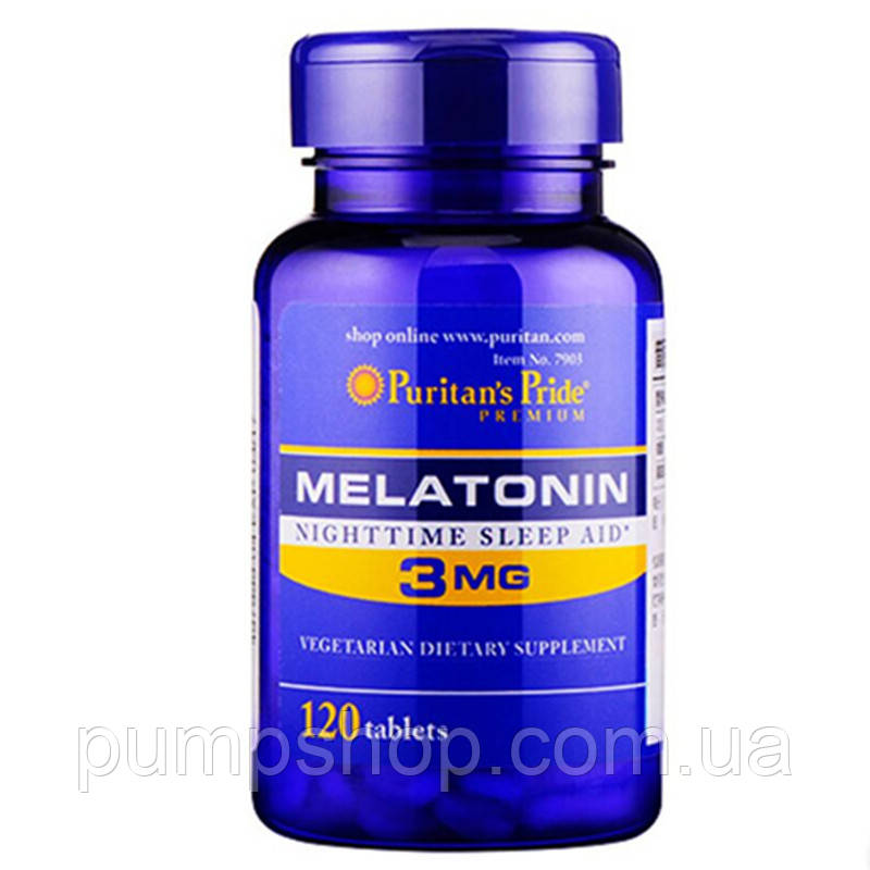 Мелатонін Puritan’s Pride Melatonin 3 мг 120 таб.