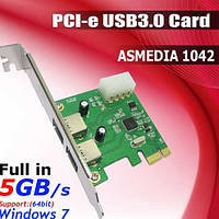 Контроллер USB 3.0 (2 port) PCI-e ASMEDIA1042 chipset