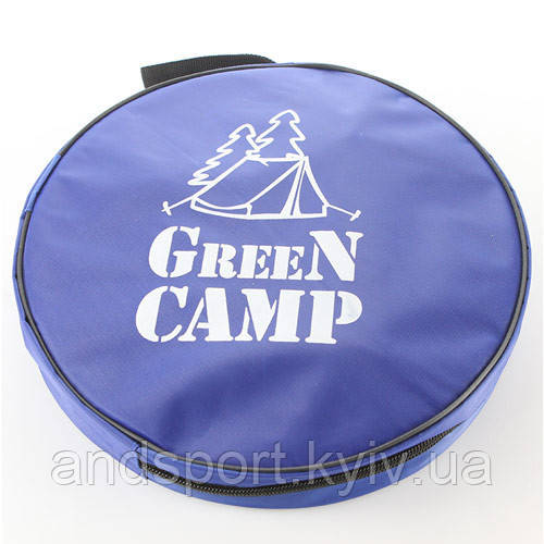 Відро туристичне GreenCamp, 11-й складний, синій. Скидки.
