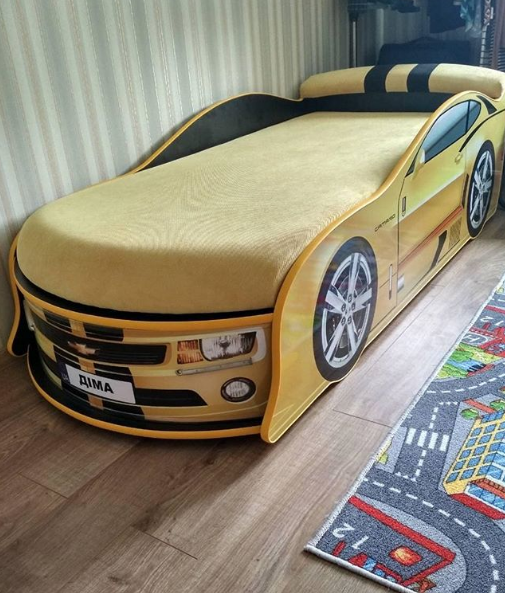Кровать машина Камаро желтая Mebelkon - фото 1 - id-p596789095