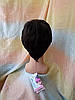 Перука коротка з термоволосся чорна кава RG1777-2, фото 3