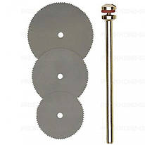 PROXXON 28830, Відрізні диски з пружинної сталі, 3 шт. (16, 19 і 22 мм) з дискотримачем