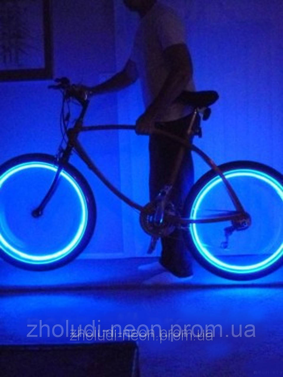 Подсветка колес велосипеда оптический провод 1-го покл. - фото 2 - id-p558658053