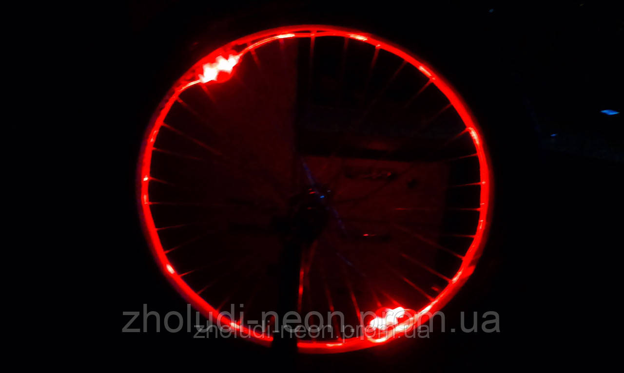 Ярка подсветка велосипеда оптическим проводом.Цвет красны. - фото 10 - id-p287093159