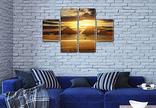 Модульна картина Піраміди на ПВХ тканини, 80x130 см, (40x30-2/80х30-2), фото 4