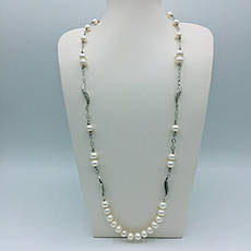 Кольє Срібло 925 Перли фіаніт білий.