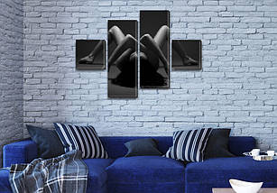 Модульна картина Мова тіла на ПВХ тканини, 70x110 см, (25x25-2/65х25-2), фото 4