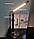 Світлодіодна настільна лампа 10 ватів чорна з регульованим кольором світіння і яскравістю, фото 2