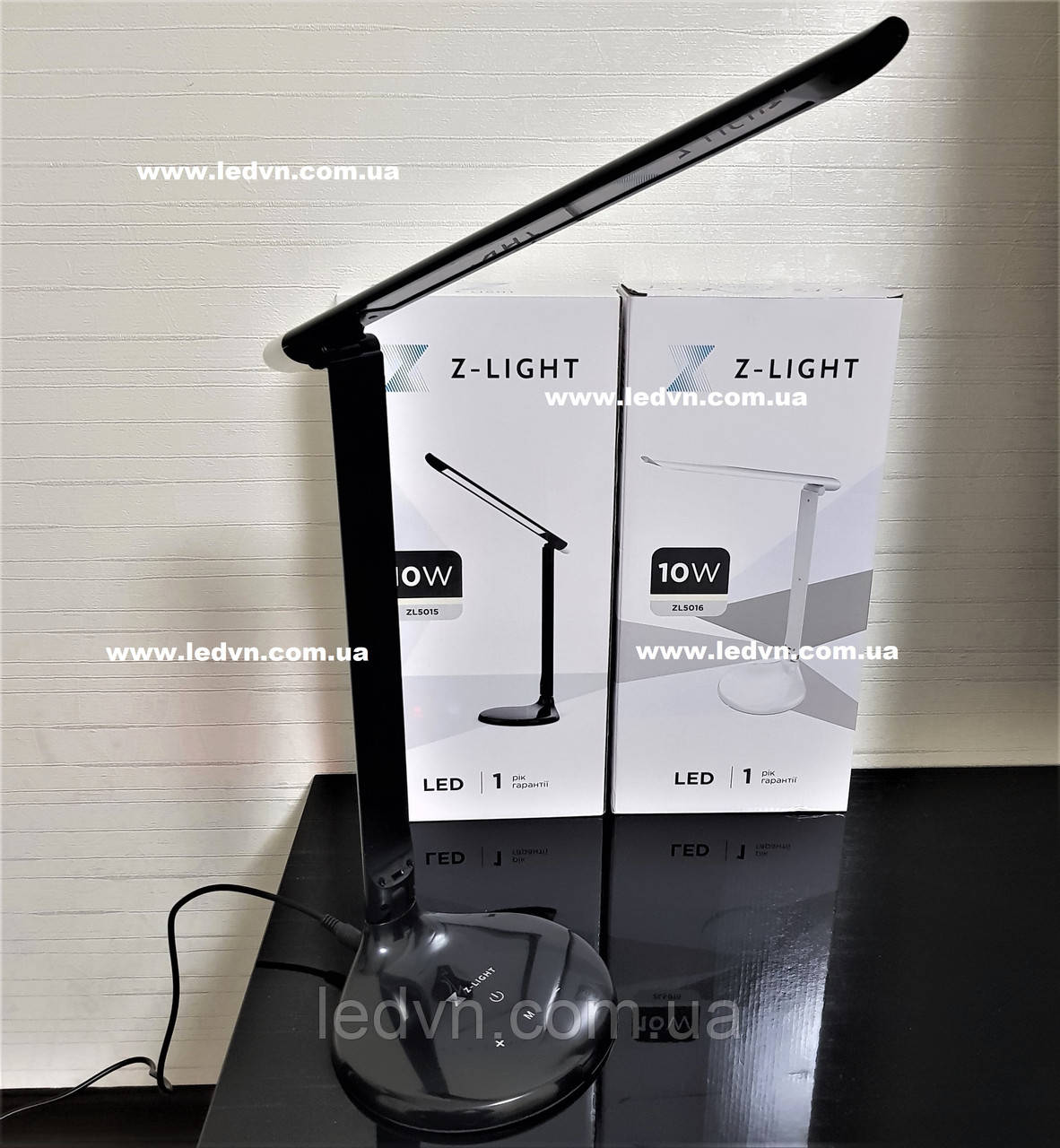 Светодиодная настольная лампа 10 ватт черная с регулируемым цветом свечения и яркостью - фото 8 - id-p791901283