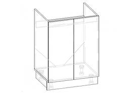 Тумба під мийку в кухні з ДСП i МДФ 60НМ Гамма супермат Меблі Сервіс