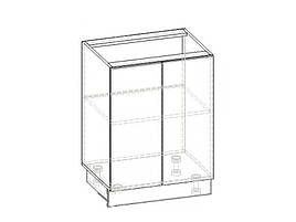 Нижня тумба в кухню з ДСП i МДФ 60Н Гамма супермат Меблі Сервіс