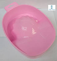Ванночка миска для маникюра розовая пластиковая