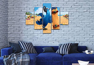 Модульна картина Ріо в дитячу кімнату, 95x135 см, (40x25-2/70х25-2/95x25), фото 4