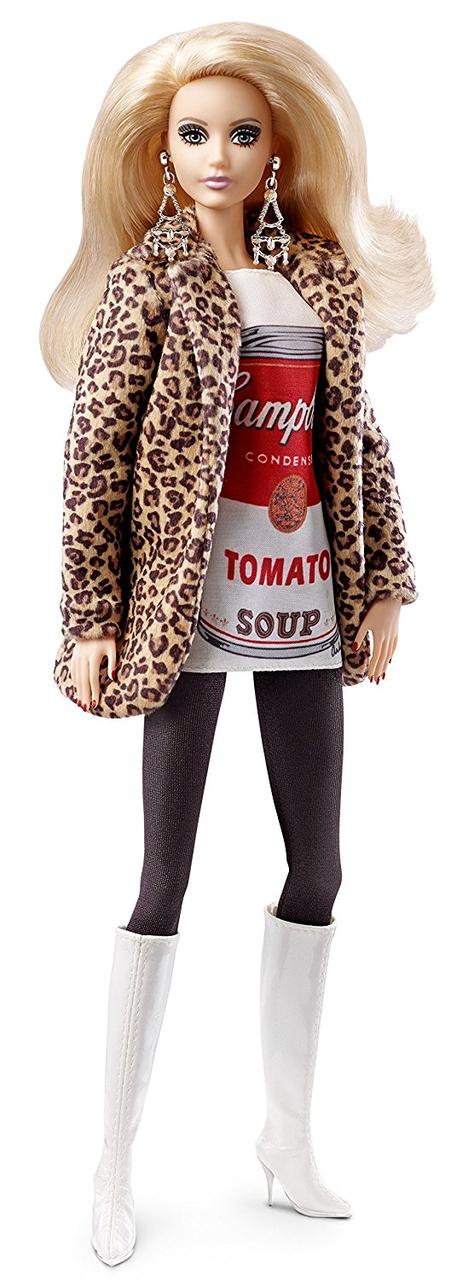 Лялька барбі колекційна Еді Седжвік муза Енді Уорхол Barbie Collector Andy Warhol campbell's Soup Can 1 Doll