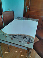 Комплект стол и стулья для кухни "Снежинки коричневые" (Лотос-М)