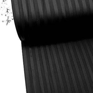 Страйп-сатин чорний, 100% бавовна (ТУРЦІЯ шир. 2,4 м) (SAT-ST-FR-100)