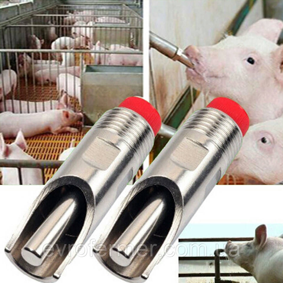 Сосковая (ниппельная) поилка для свиней на доращивании и откорме - фото 3 - id-p786734479