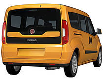 Скло задніх дверей Fiat Doblo 2010-2018 ляда