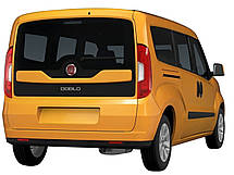 Скло задніх дверей Fiat Doblo 2010-2018 ляда з підігрівом