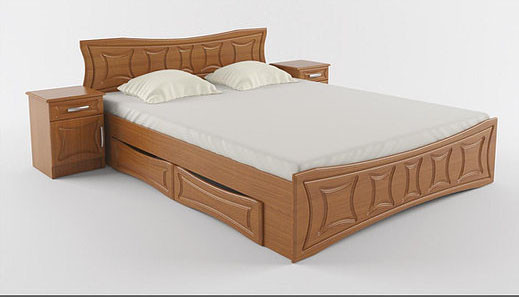 Ліжко двоспальне 160*200 з ДСП/МДФ сузір'я Летро, фото 1