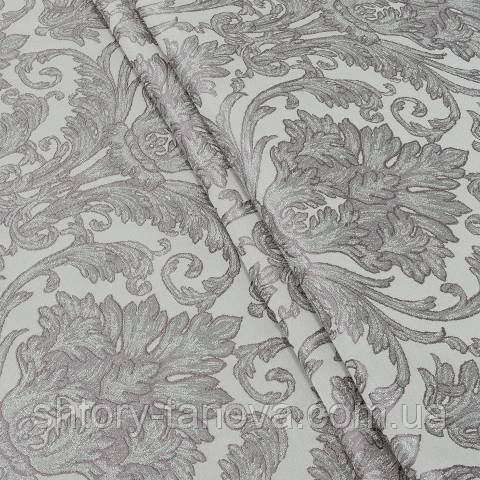 Декоративна тканина, принт сіро-рожевий, фото 1