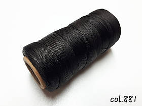 Нитка кругла вощена, поліестер Текс.No375 881 100 м колір темно-коричневий