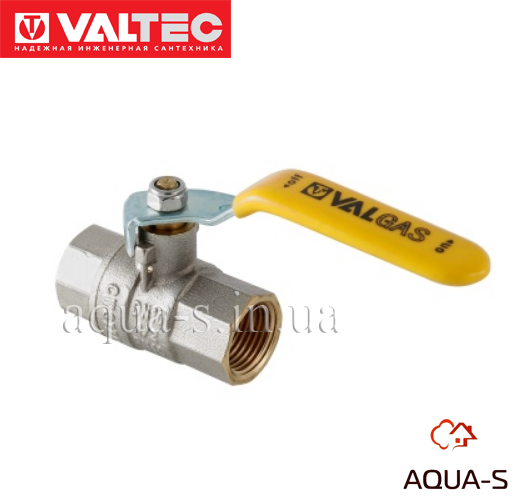 Кран газовий Valtec VALGAS DN 3/4" (PN 40) Внутрішній-внутрішній VT.271.N.05, фото 1