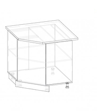 Нижня кутова тумба в кухню з ДСП i МДФ Н1Д Гамма супермат Меблі Сервіс