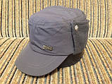 Вельветова кепка-німка дитяча, утеплена на флісі розмір 53-54, колір темно-синій, фото 4