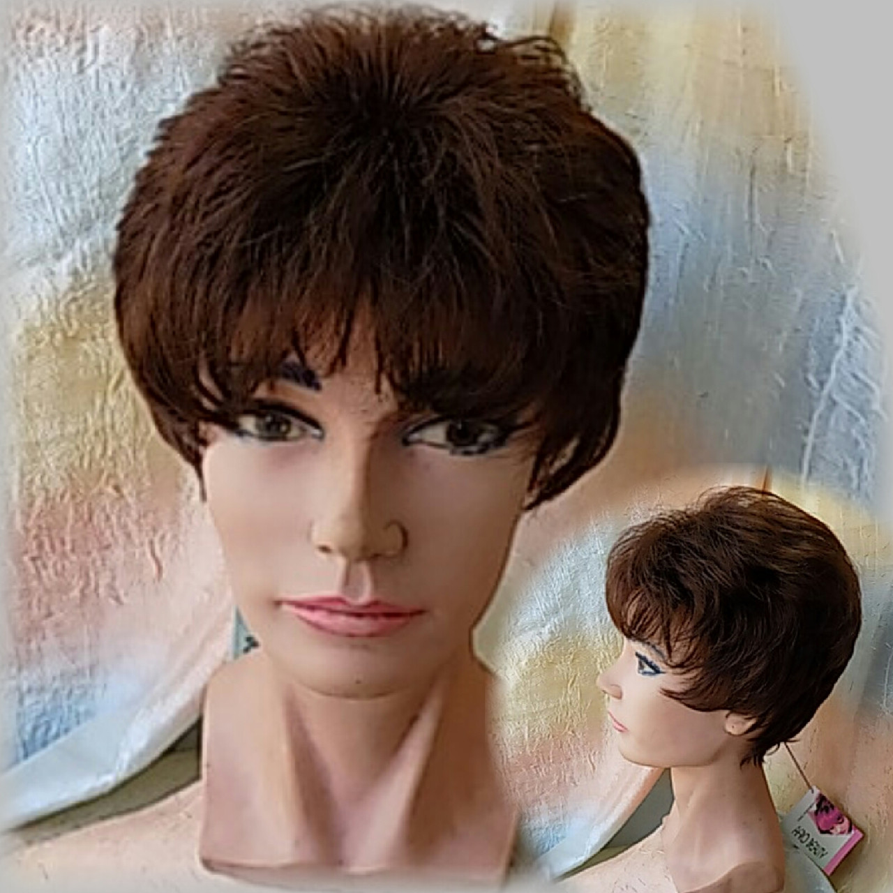 Перука коротка з термоволосся каштанова TR KOLN-33, фото 1