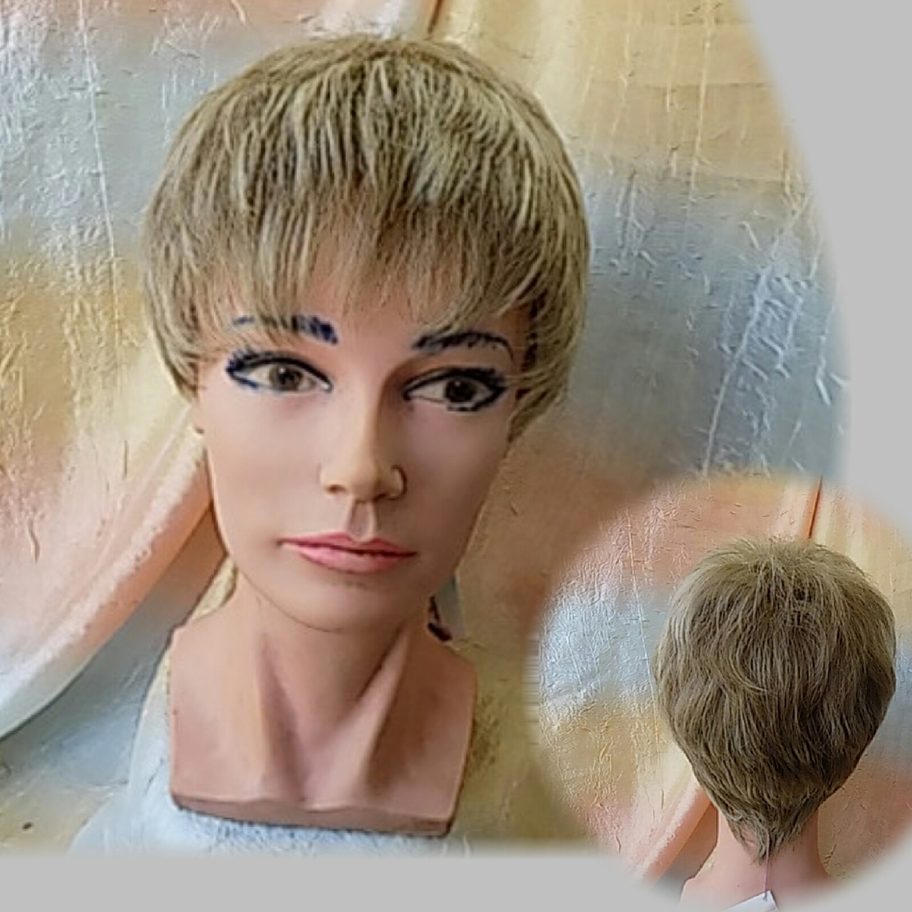 Перука коротка з термоволосся пісочний блонд RG1777-15ВТ613, фото 1