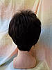 Коротка перука з канекалону чорна кава 4400-2, фото 4