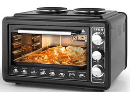 Електродуховка EFBA 1005 36 л +2 конфорки електро Чорна