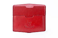 Картхолдер компактный кожаный для купюр и карт "Nippy" Red