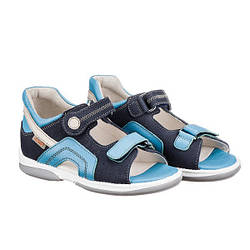 Дитячі ортопедичні босоніжки Memo Szafir 1CH Сині